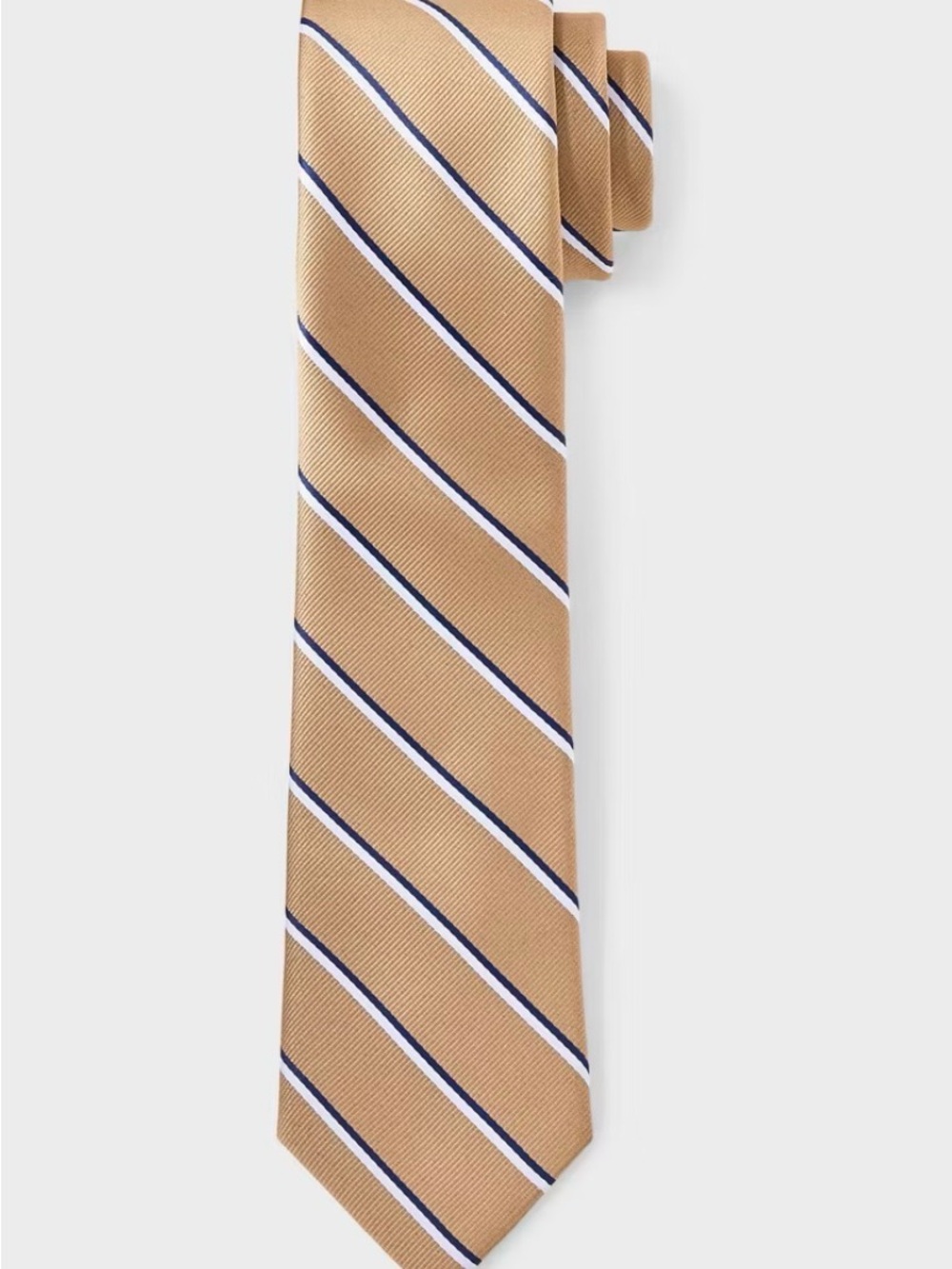 Goodfellow & Co Tan Striped Tie with Navy and White Accents